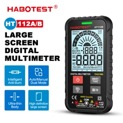 HABOTEST HT112B cyfrowy inteligentny multimetr Auto zakres DMM woltomierz True RMS NCV miernik napięcia 4000 liczy inteligentny Multitester