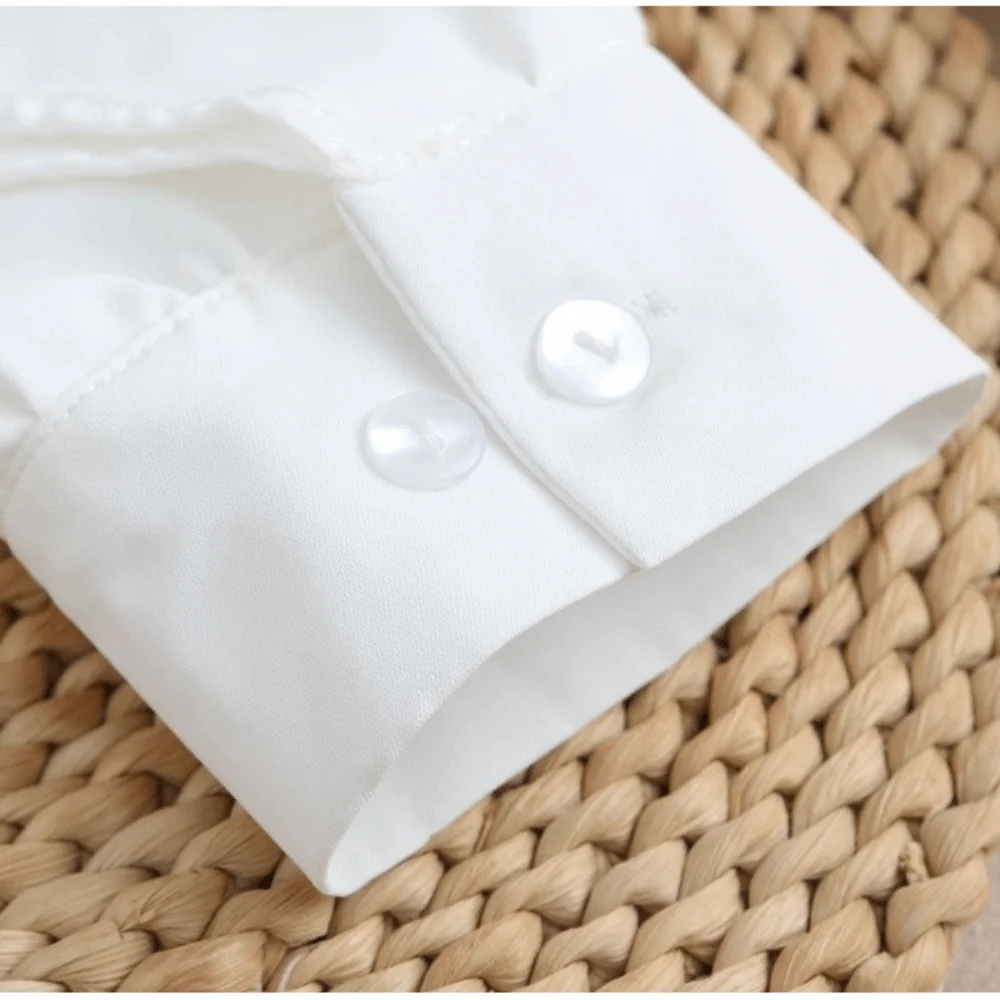 1 pair Sweet White Fake Cuffs Flared Ruffled Breathable False Sleeves Detachable Arm Covers Girl's Fairy