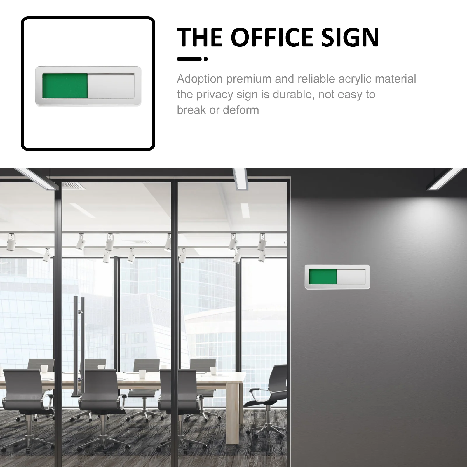 Creative Signage Slide Door Indicator Vacant Occupied Signs The Privacy Meeting Room Acrylic For Office Conference