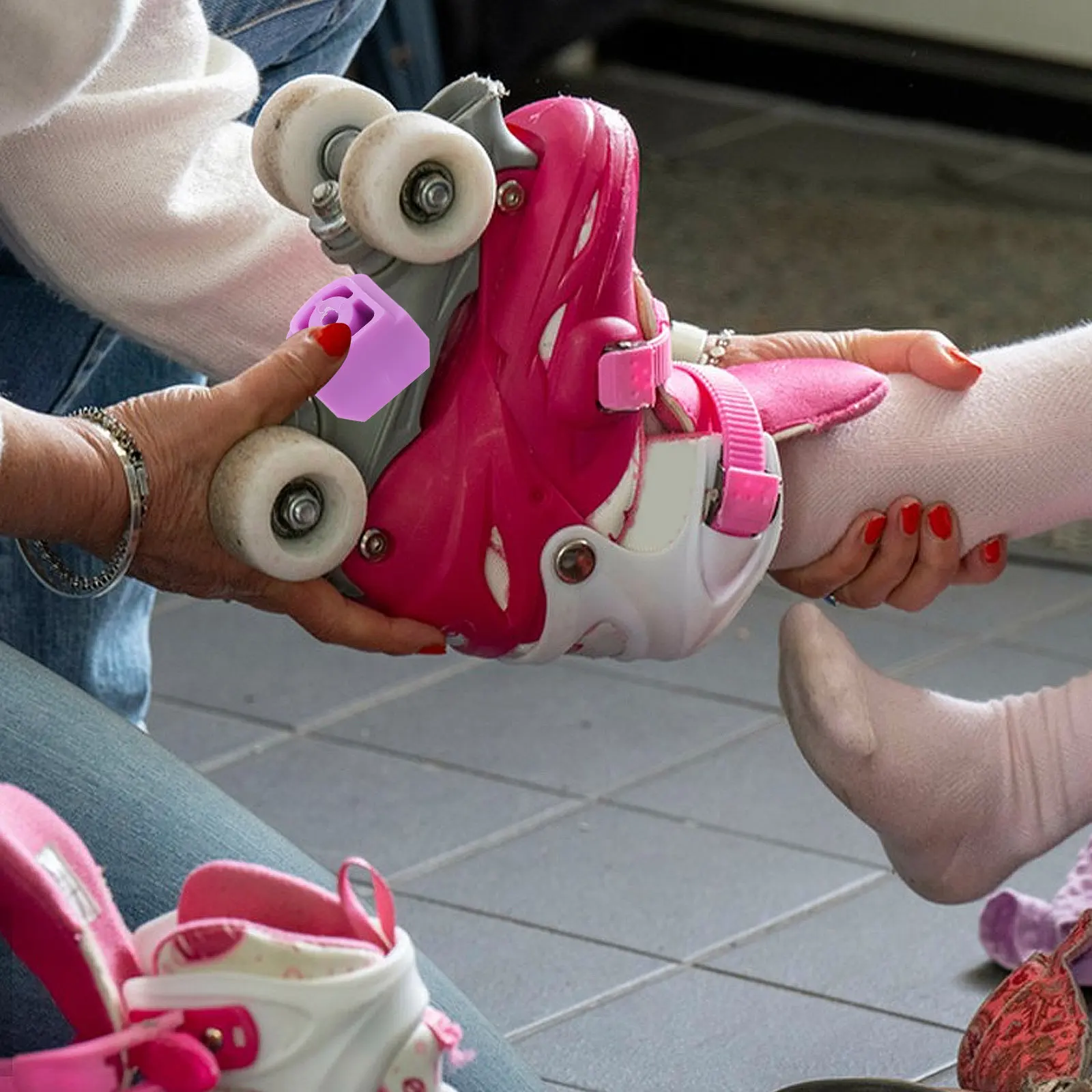 

Сменные фиолетовые износостойкие амортизирующие тормозные колодки для роликовых коньков