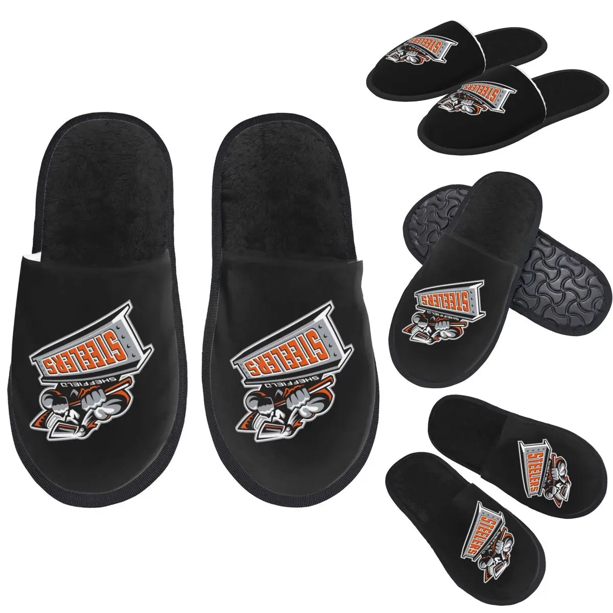 مخصص The Sheffield Steelers (2) النعال رغوة الذاكرة الدافئة الناعمة النساء شبشب منزل أحذية مريحة في الأماكن المغلقة #1