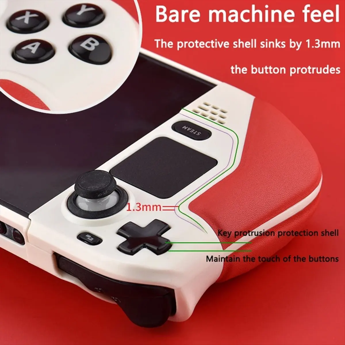 A64I Protective Case for Cowhide Full Wrap Host Protective Grip Non-Slip Cover Hard Shell Bracket A