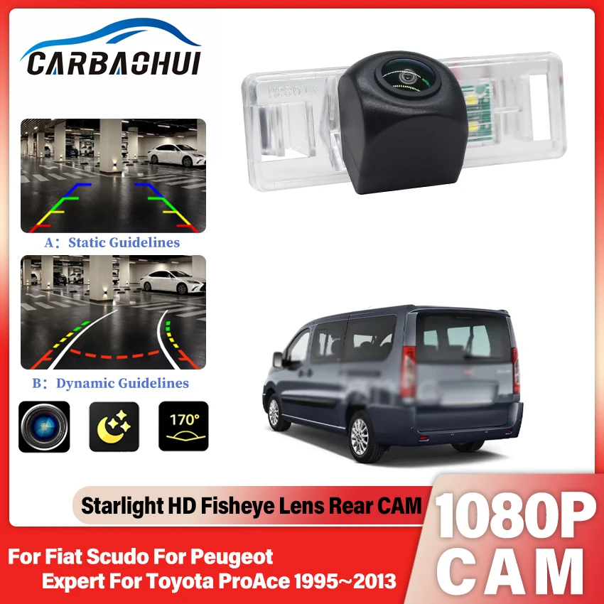 Rear Camera for Fiat Scudo for Peugeot Expert for Toyota ProAce 1995~2013 CCD Full HD Night Vision Backup License Plate Camera