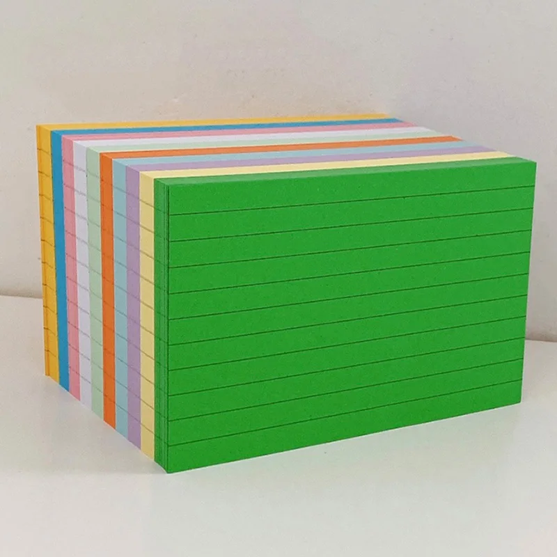 

500 Sheets Colored Index Cards Sticky Notes Compact Blank Convenient Graffiti Portable Daily Paper DIY Note Cards Message Supply