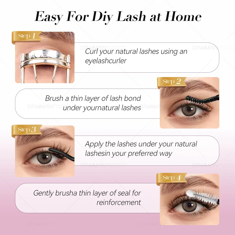 Lash Bond และซีลมาสคาร่ากันน้ําสําหรับขนตา Lasting Lashes เสื้อกันฝนกันน้ําเคลือบเครื่องมือแต่งหน้า