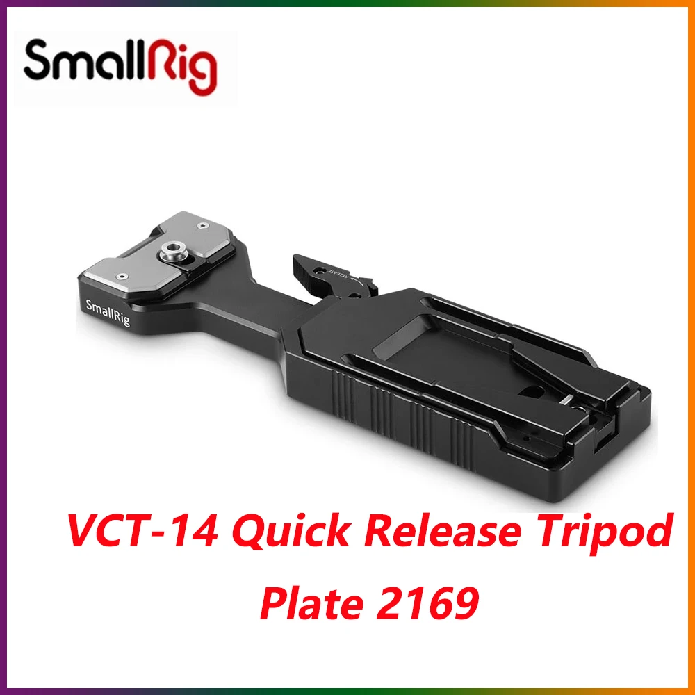 

SmallRig VCT-14 Quick Release Tripod Plate 2169 With Multiple 1/4"-20 & 3/8"-16 Threads for Camera Camcorder