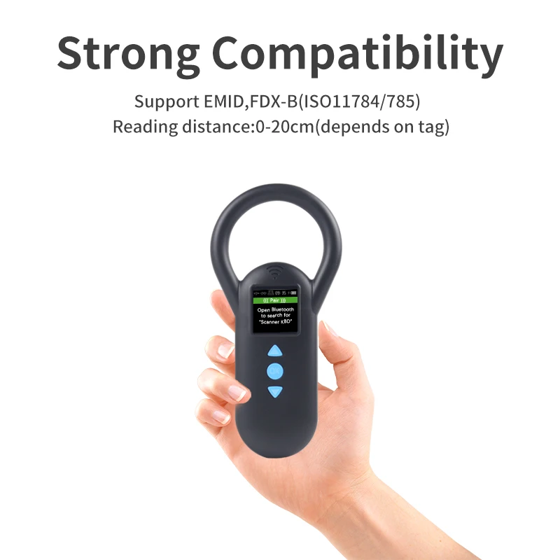 FDX-B Animal Chip and Ear Tag Scanner 134.2Khz Portable Handheld Pet Microchip Reader for Dog Cat