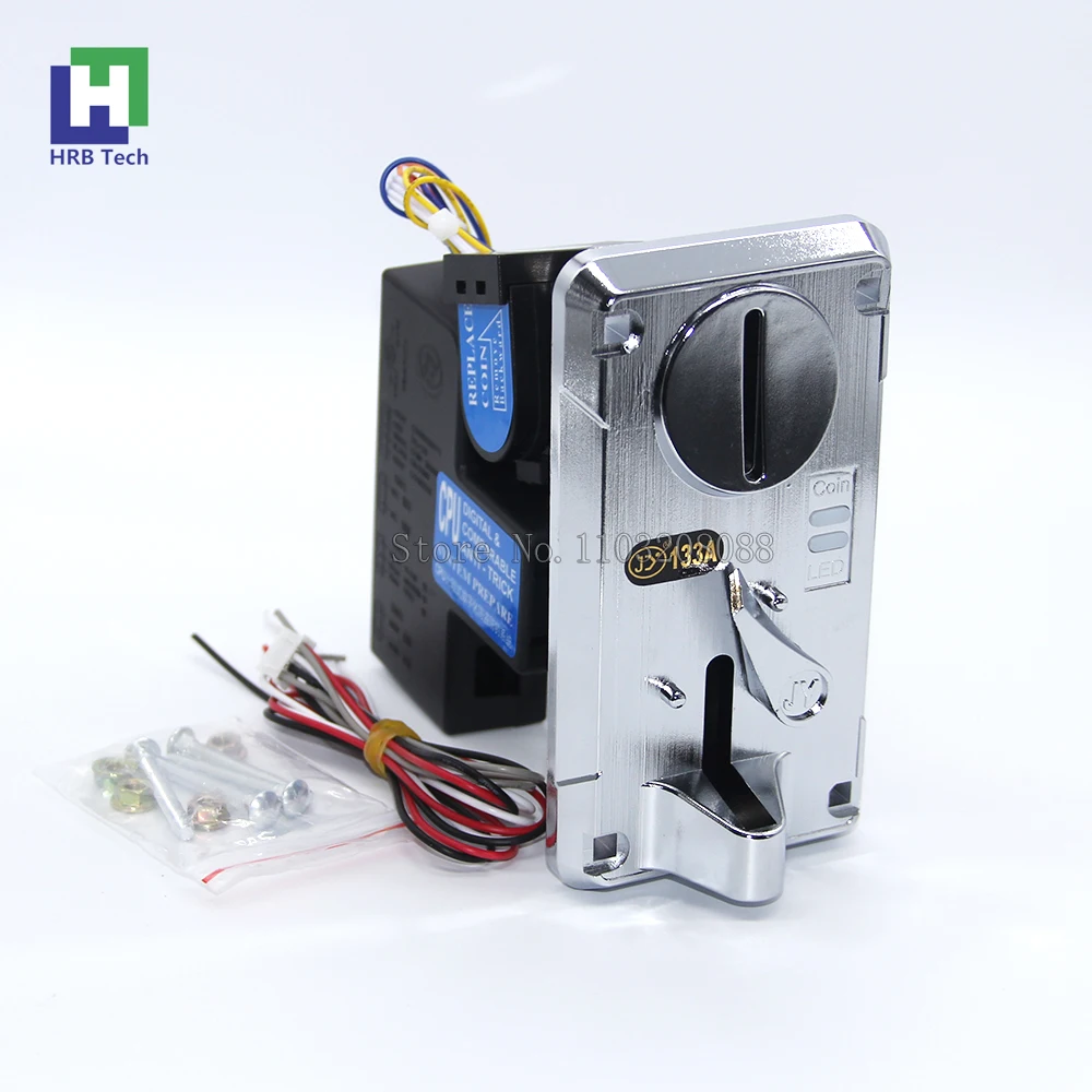 JY133A CPU Comparable Coin Acceptor Selector Tokens Collector Mechanism With Cable For DIY Arcade Game Machine Parts