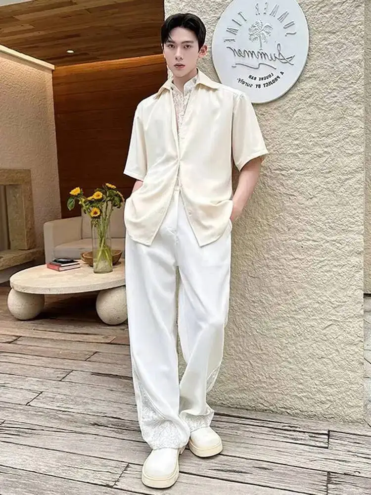 LUZHEN Piece Fake 2026 Layer Summer Two Original Design Double Short Sleeve Shirts Men's Fashion Personalized Casual Tops JY8069