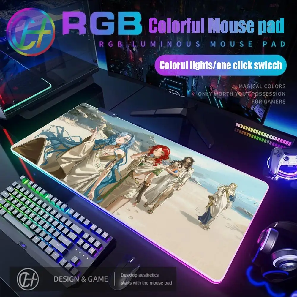XXL 80X40CM HYBXAXC Mouse Pad RGB Gaming Mouse Pad Desk Mat HD Gamer Large LED Light XXL Reverse 1999 RGB Gaming Mouse Pad
