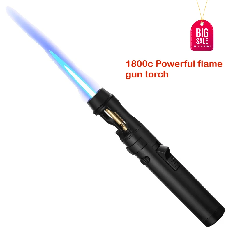 

Powerful Gas Gun Lighter Windproof Kitchen Cooking Torch Flame Jet Barbecue Smoking Accessories Cigar Lighters Men's Gift