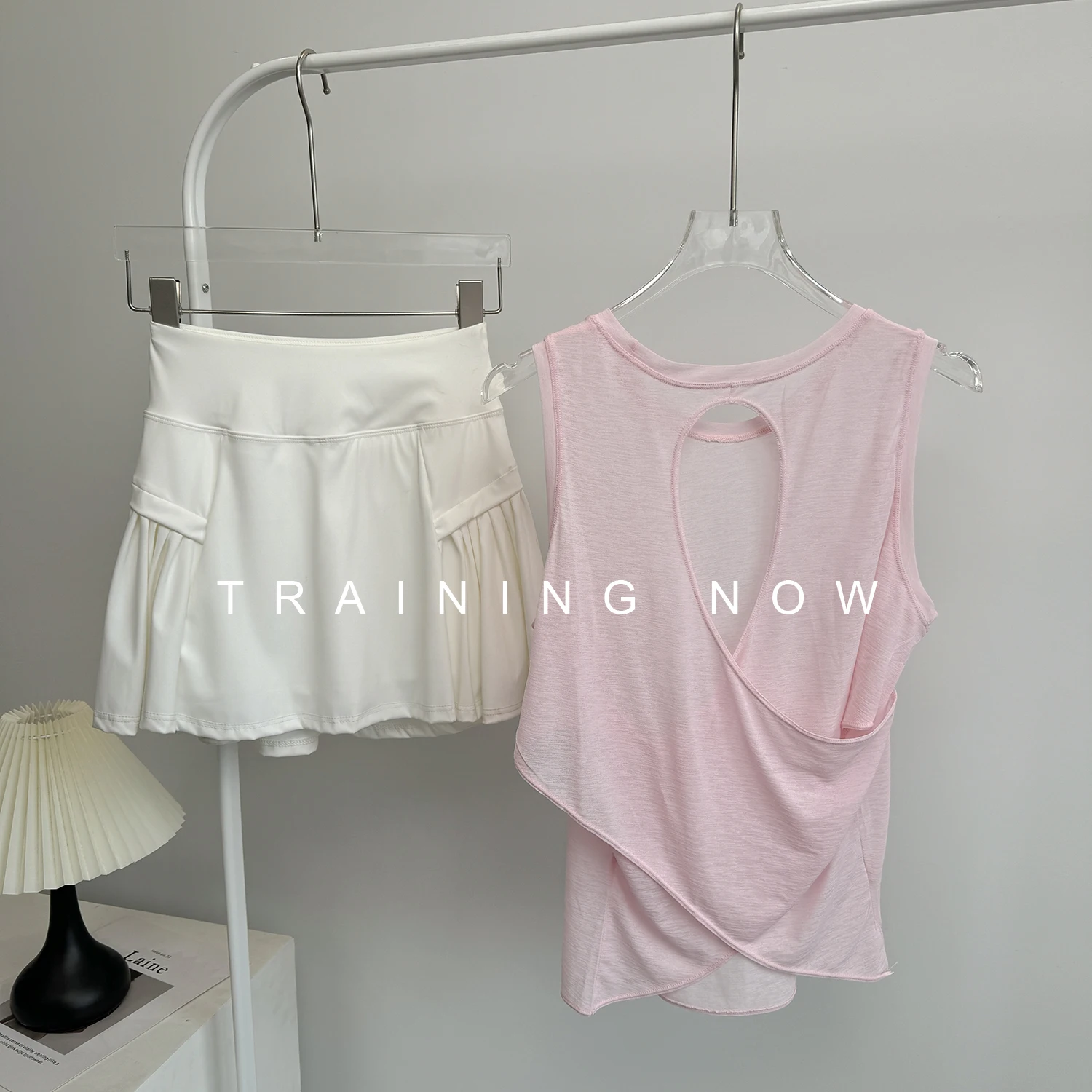 

High-end tennis sports suit for women in summer thin sleeveless running quick-drying shirt vest fitness yoga skirt