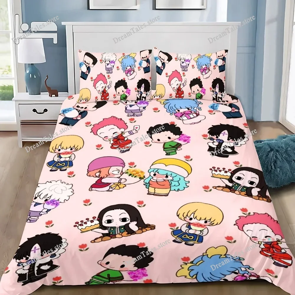 Home Textile Cartoons Hunter X Hunter Cover Duvet Cover Pillow Case Boy Girl Polyester Bedding Set King Queen Twin Size741