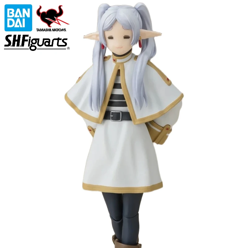 In Stock Official BANDAI SHF Frieren 140mm with Magic Staff & 3 Faces Elf Mage Gift for Anime Collectors