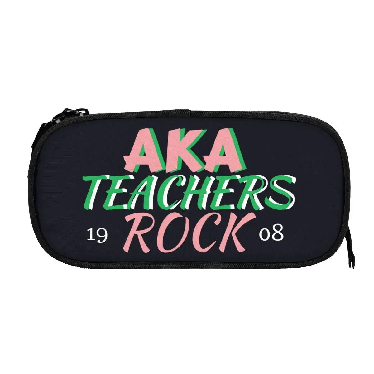 Alpha Sorority Kappa Alpha AKA Big Capacity Pencil Pen Case Office College School Large Storage Bag Pouch Holder Box Organizer