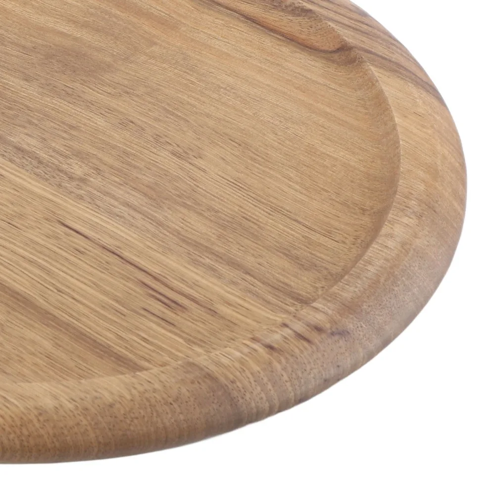 

Deli Tray Wooden Pizza Tray Round Ergonomic Handle Cutting Board Elegant 15.7x11.8x0.8in Serving Board Pizza/Cheese/Bread