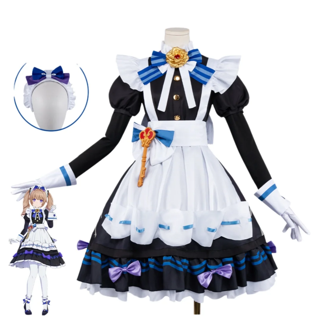 

Genshin Impact Miliastra Wonderland Cosplay Costume Set Maid Outfit
