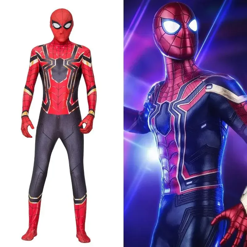 Adult Cosplay Spider Man Jumpsuit Hero Away From Hometown Myers Remy Birthday Party Boy Costume