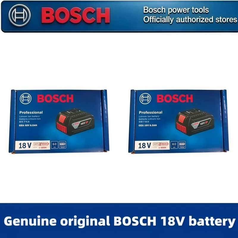 100% Original - Bosch 18V Battery, 18V and 6000mAh Backup Batteries, Draadloze Professional System, BAT609 BAT618 GBA18V80 Tool