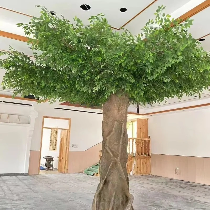 #￥Green Artificial Cypress Tree Fiberglass Material Durable Eco-Friendly Waterproof Single-Piece 350cm Halloween Graduation