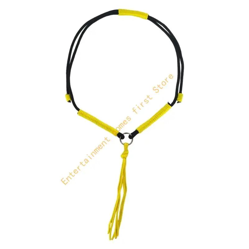Braided Horse Neck Rope Grab Strap with Tassels Accent for Equestrian Display 55KD