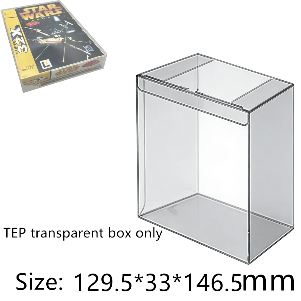 Protector de caja transparente para SEGA Super 32X, cajas coleccionables, estuche de almacenamiento TEP, estuche transparente para juegos