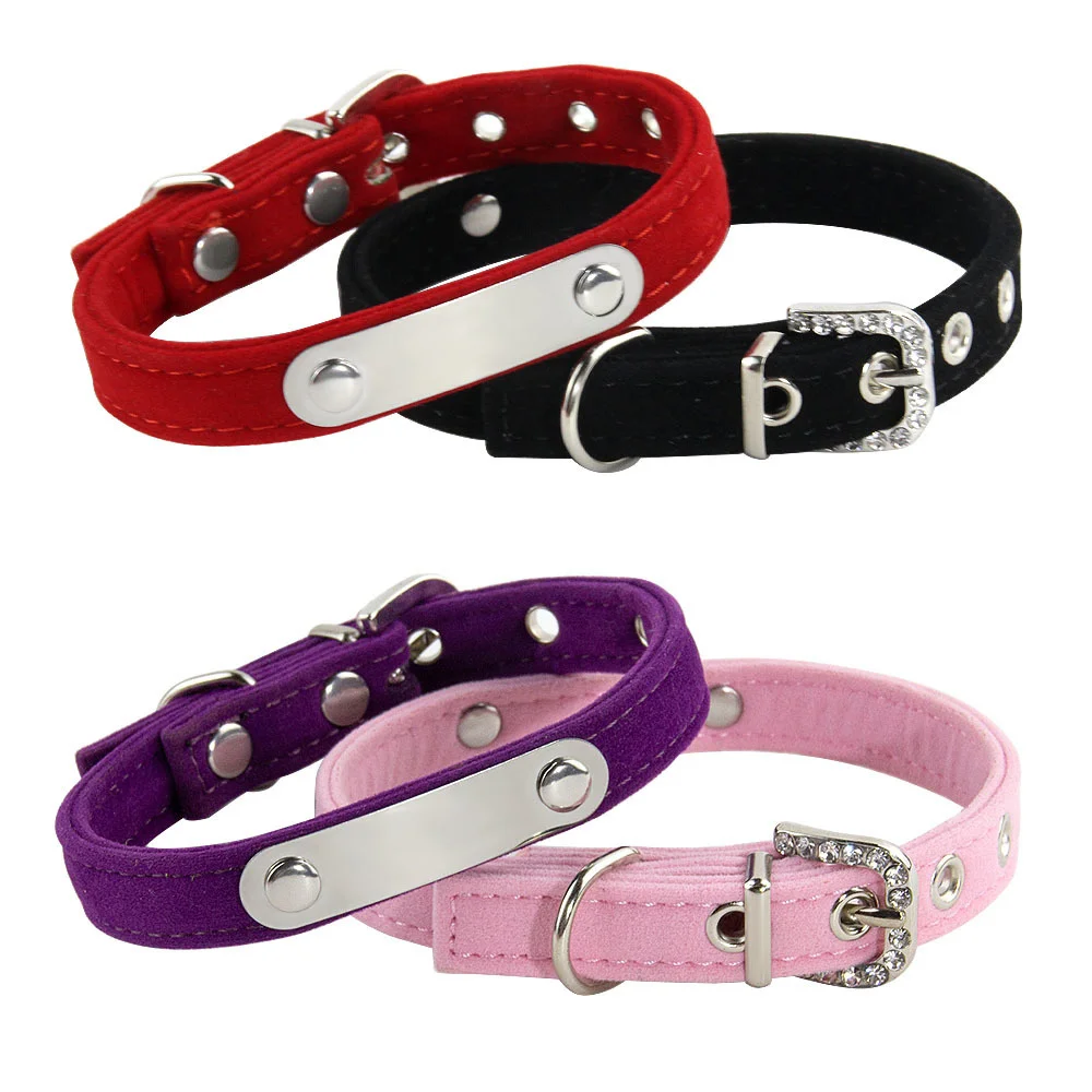 Personalisiertes Katzenhalsband aus weichem Samt, Welpen-Halskettenhalsbänder für Katzen, kleiner Hund, Kätzchen-Zubehör, individueller ID-Name, kostenlose Gravur – Detail 6