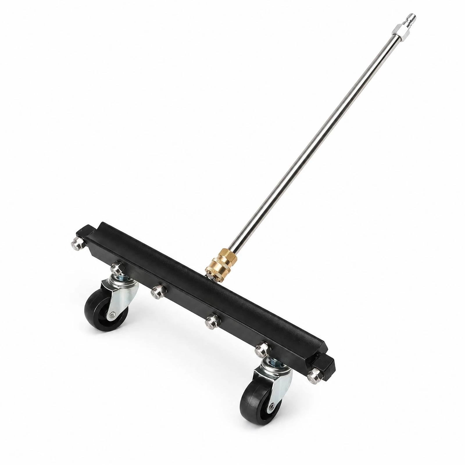 Surface Cleaner Attachment Lightweight 5000 PSI Pressure Washer Spray Bar Wheeled Undercarriage Cleaning Attachment Maneuverable