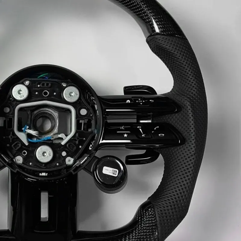 Sports Style Carbon Fiber Steering Wheel Suitable for  W205 W222 W213 A45 W213 E320 E200 E300 E350 E43 E63 W204