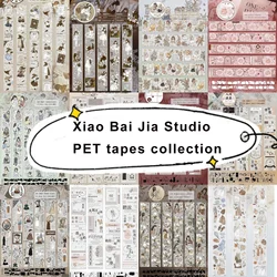 Xiao Bai Jia Collection - Light Retro Character, Plant, Text, Floral Journal/Planner PET/Washi Tape