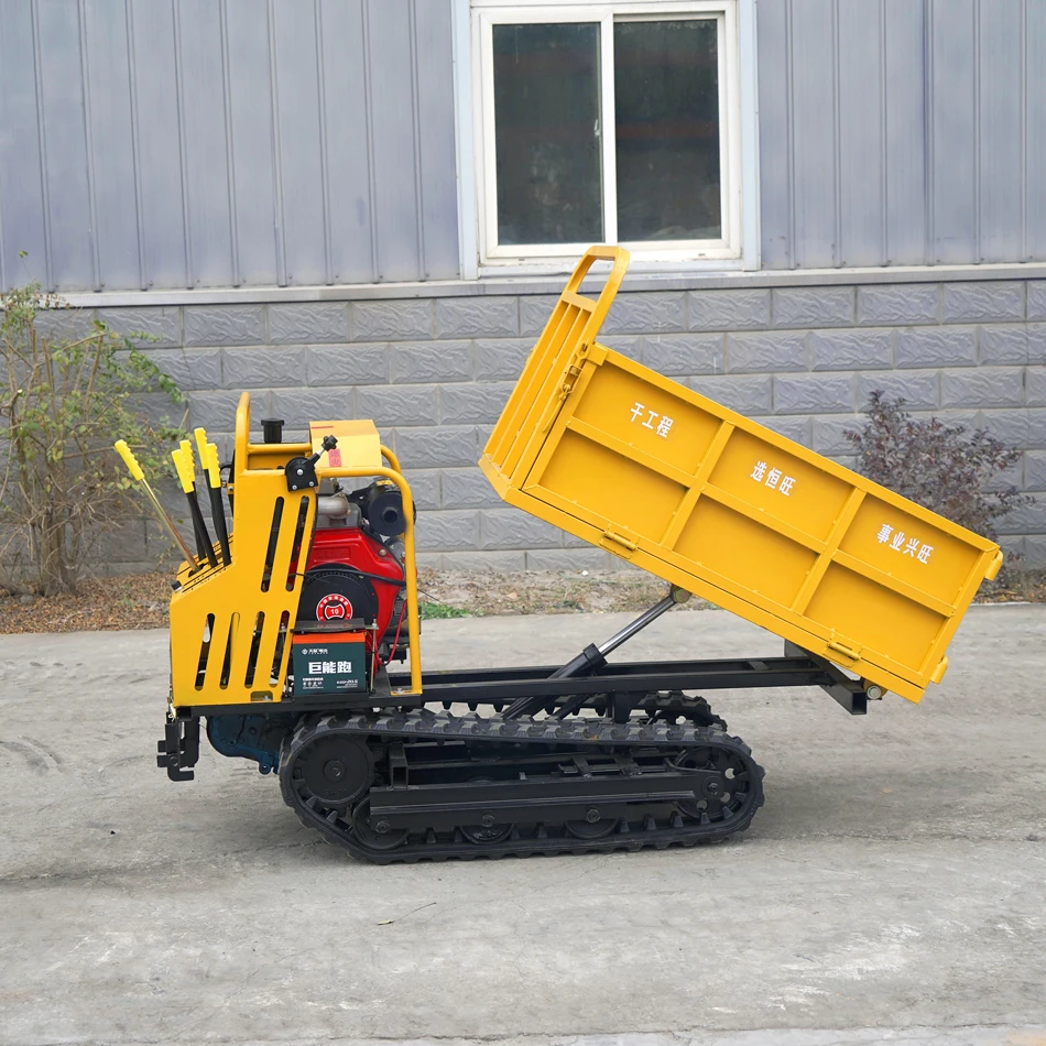 تخصيص الزاحف نقل صغير الزاحف شاحنة قلابة 0.5 طن الهيدروليكية تفريغ بستان مزرعة جميع التضاريس شاحنة قلابة صغيرة