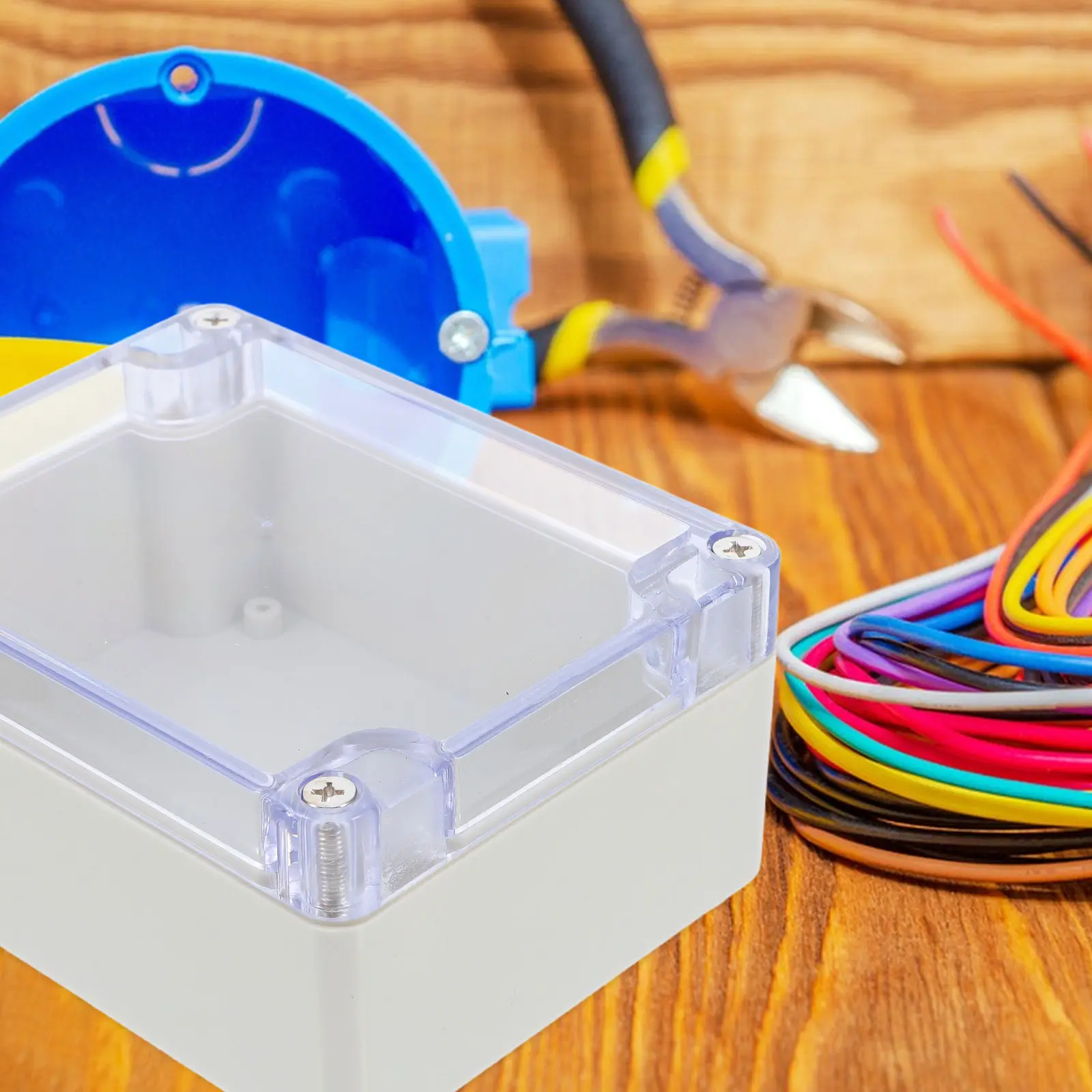 Waterproof Outdoor Junction Box with Transparent Cover Weatherproof Electrical Enclosure Distribution Box