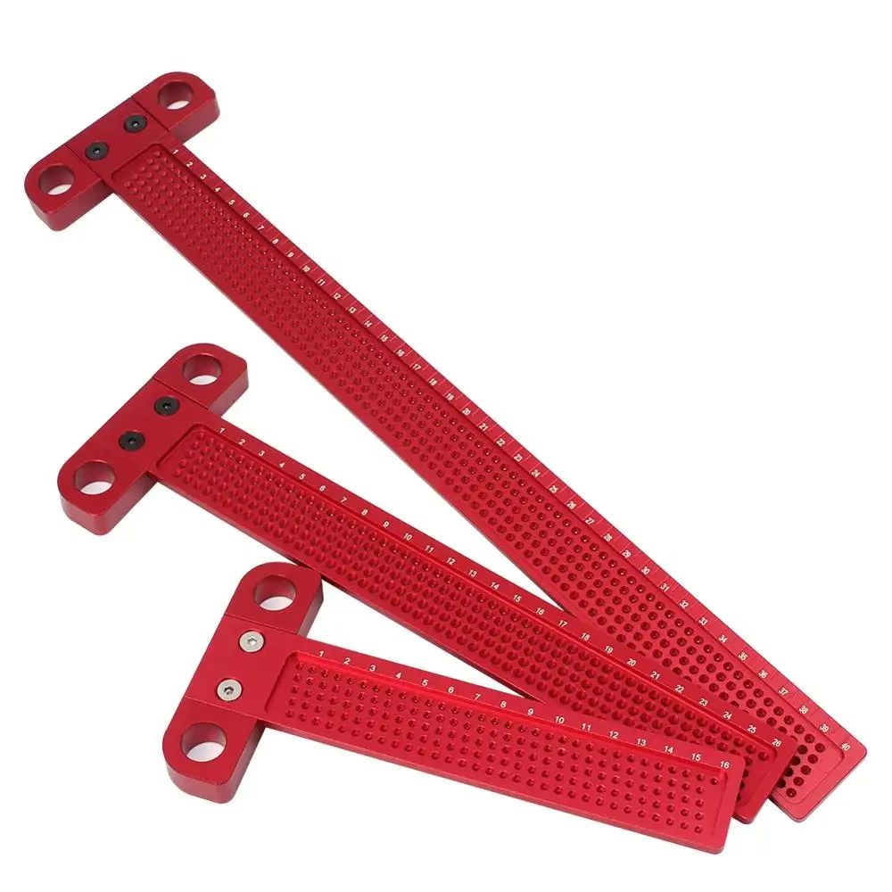 

T-shaped ruler hole marking ruler aluminum alloy marking gauge DIY measuring tool woodworking marking tool