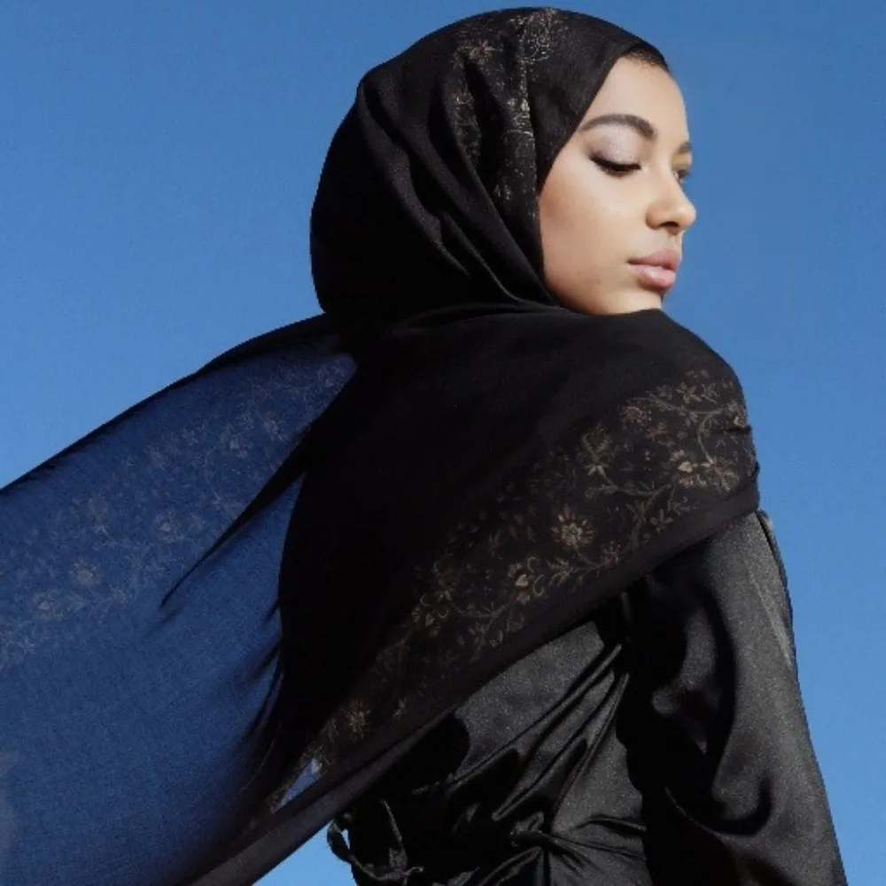 

chiffon printed instant hijab shawl islam scarf solid muslim fashion watercolor chiffon islamic women clothing pashmina turban i