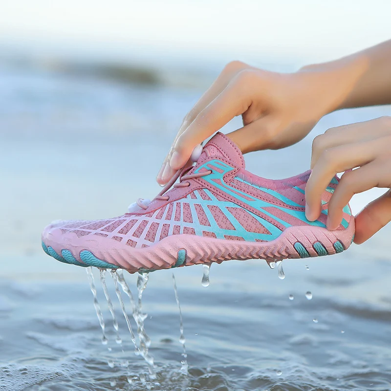 

Новая быстросохнущая обувь для пар, летняя пляжная противоскользящая обувь для плавания, дышащая обувь для плавания, трассировки, аква-обувь