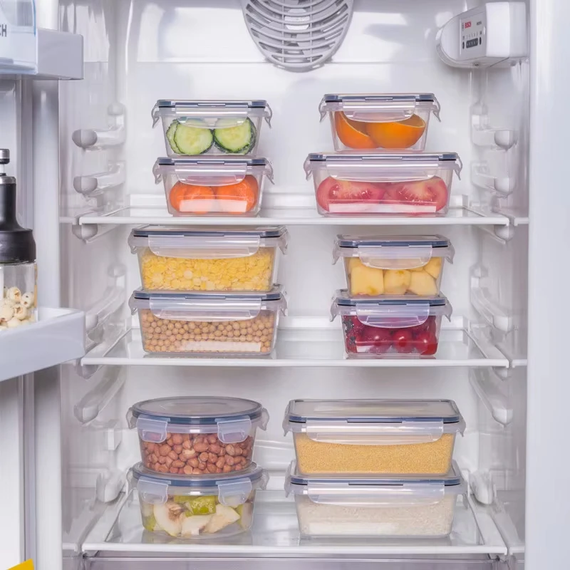 Airtight Food Storage Container With Lid, Leak Proof Snap Lock, BPA Free Plastic