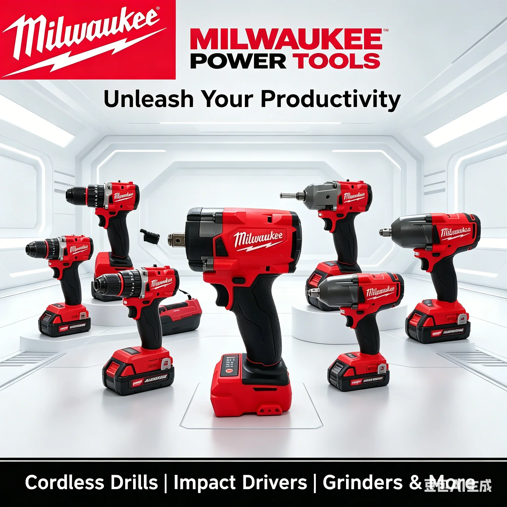 Pompe à air électrique sans fil Milwaukee pour pneus de voiture, ballons, gonfleur de pneus portable, perceuse à percussion électrique pour batterie 18V