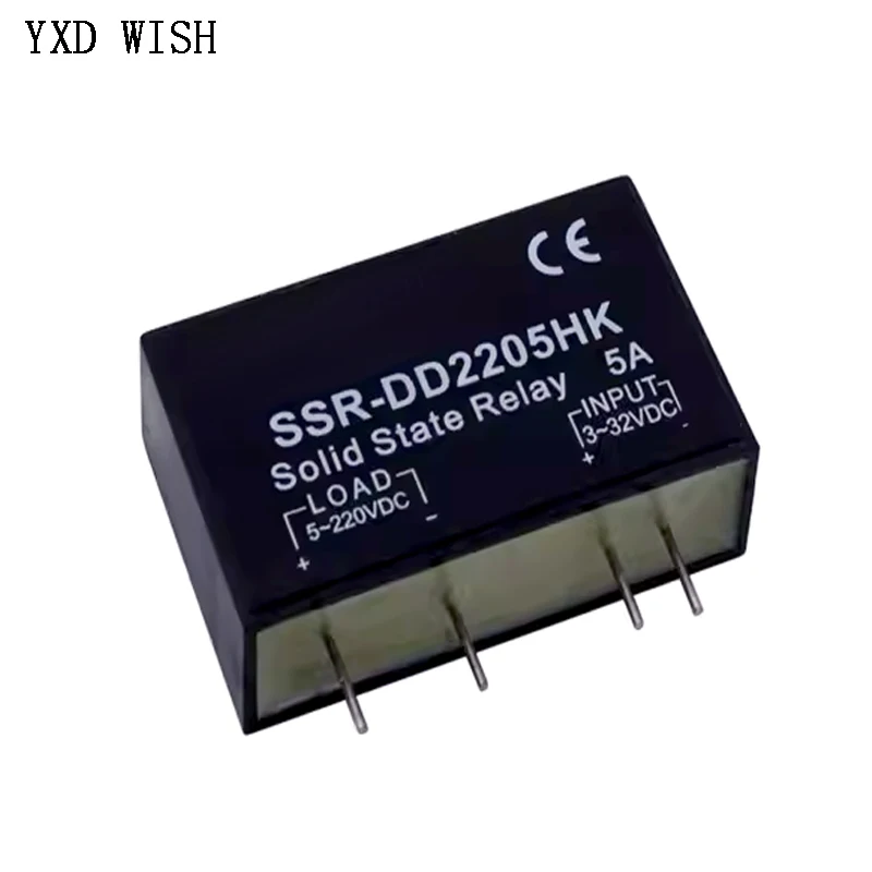 5pcs Solid State Relay SSR-DD2202HK SSR-DD2203HK SSR-DD2205HK PCB Dedicated With Pins DC-DC Solid State Relays 2A 3A 5A