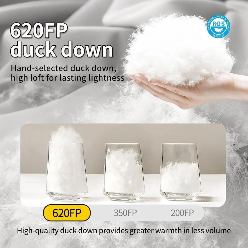 Ultralight Adult Backpacking Sleeping Bag 620 Fill Power, Ideal for Hiking, Camping, with Compact Storage Bag