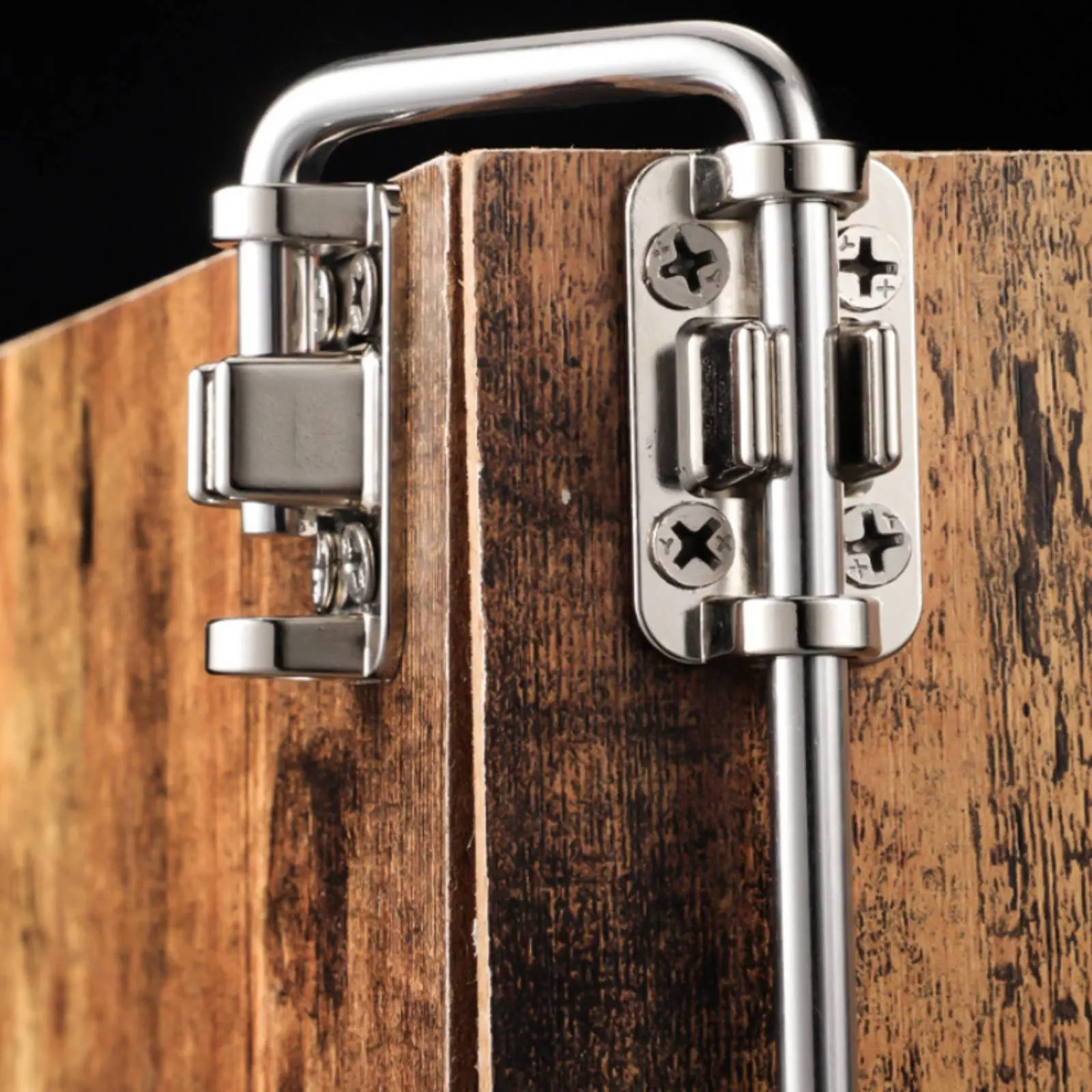 180 Degree Corner Door Latch Thickened No-Drill Door Lock Latch Home Hardware Easy to Install Anti-Theft