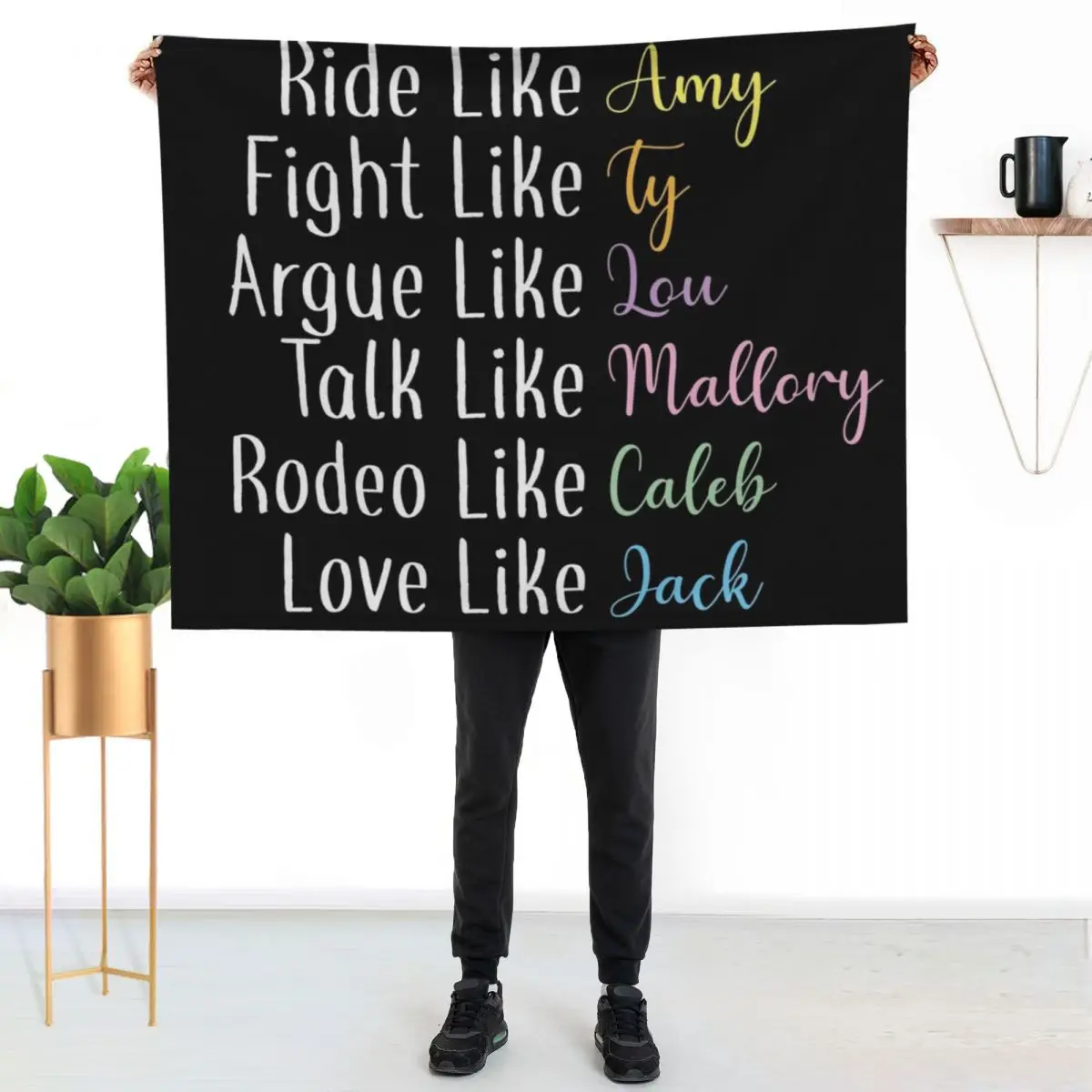 Ride like Amy Throw Blanket Stylish Couch Blanket for Home Living Room