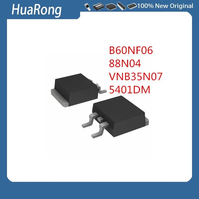 10PCS/LOT     B60NF06   B60NF06L   STB60NF06  STB60NF06L  60A 60V      88N04   88A 40V     VNB35N07   5401DM   5401    TO-263-2