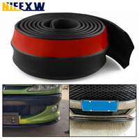 Universal Car Front Bumper Lip Splitter Spoiler Rubber Skirt Protector BodyTrim Bumper Lip Strip Car Side Lip Exterior Mouldings