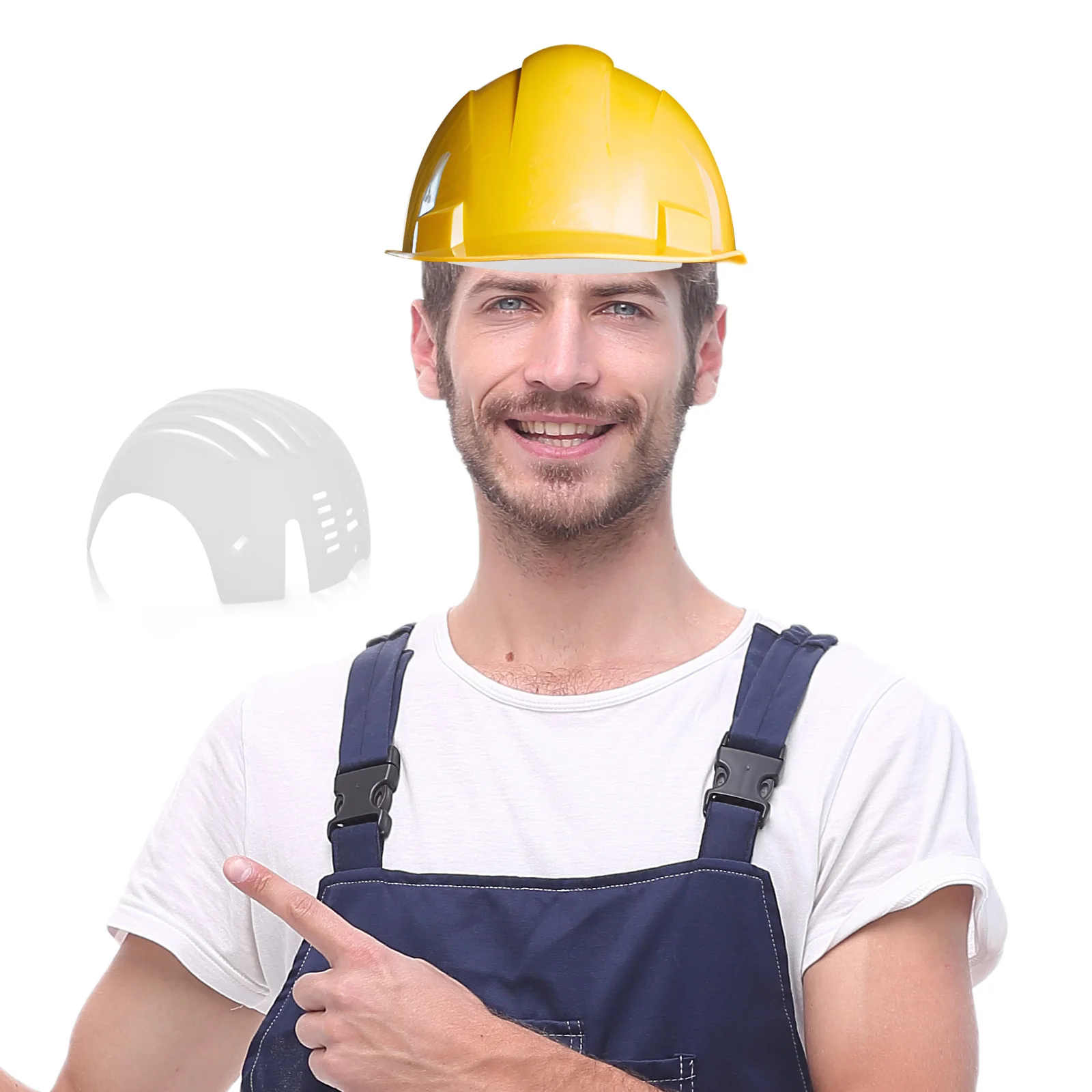 Safety Hat Liner Cap Insert Lightweight Breathable Crash-Proof Hard Hat Replacement Universal Fit Protective Shell For