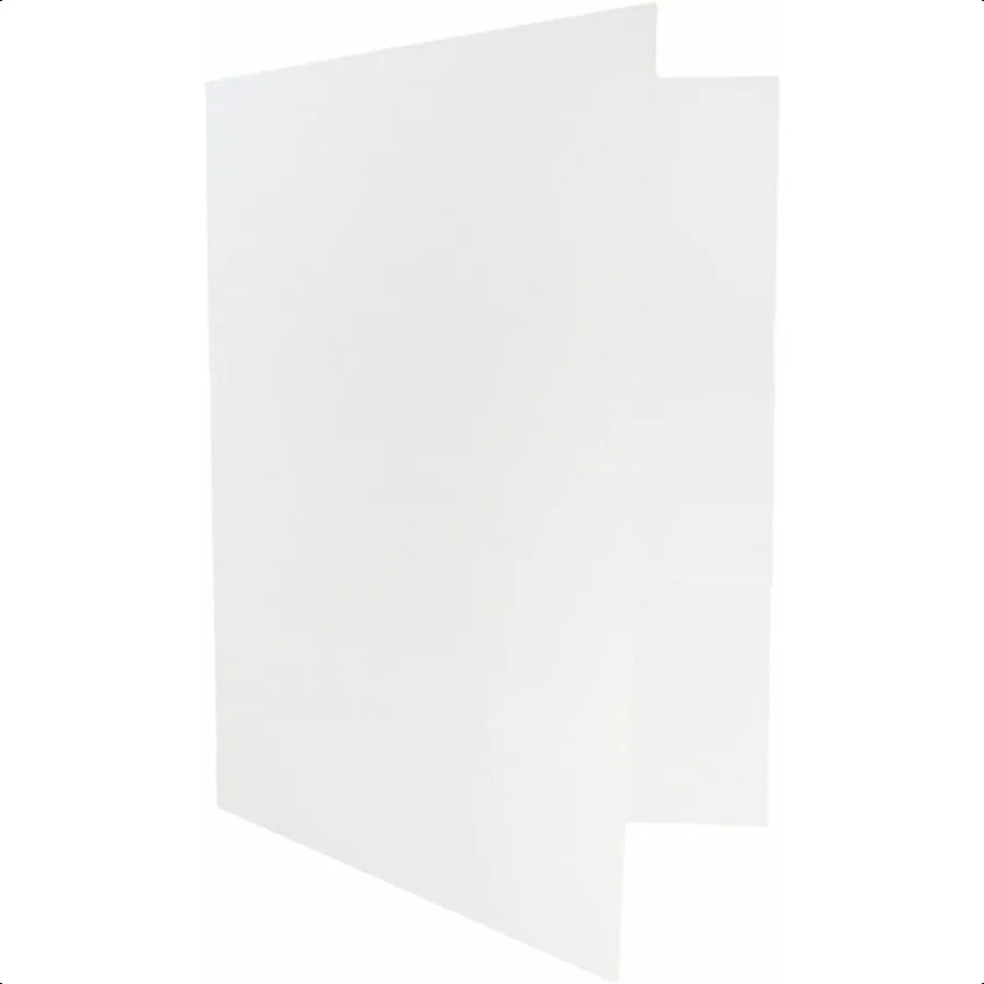 9 x 12 Presentation Folders Two Pocket White Linen 100lb. Cover 10 Qty