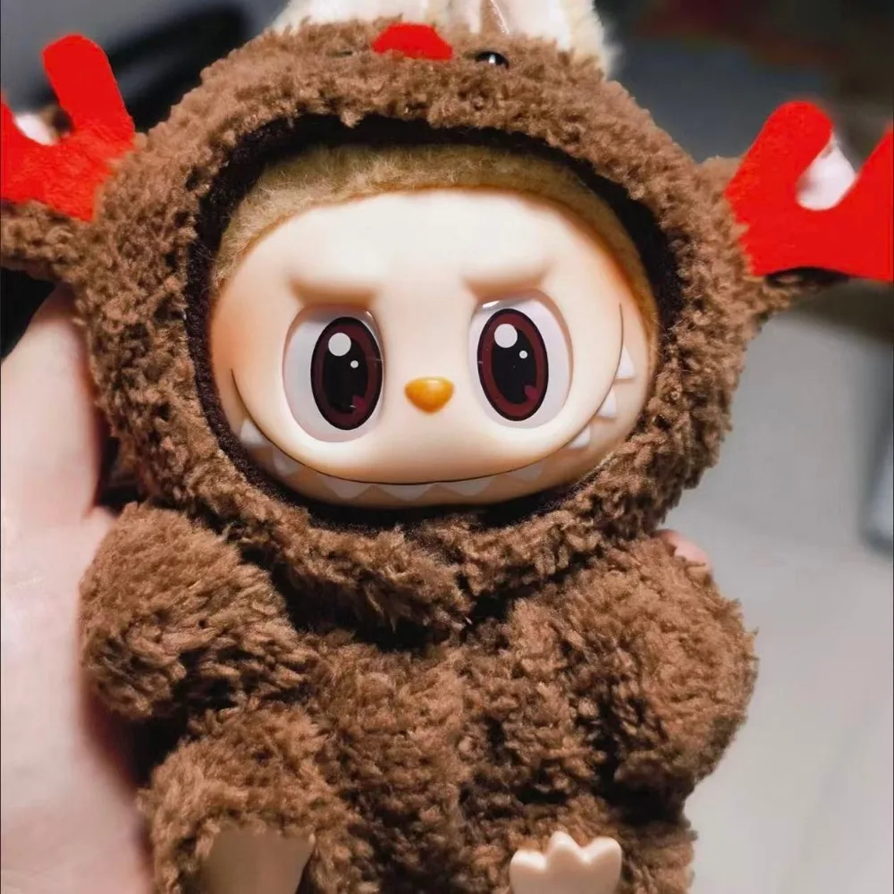 

17 см одежда Labubu слепая коробка универсальная сидячая стоячая плюшевая кукла аксессуары Labubu дизайнерская одежда комплект костюмов с тыквой