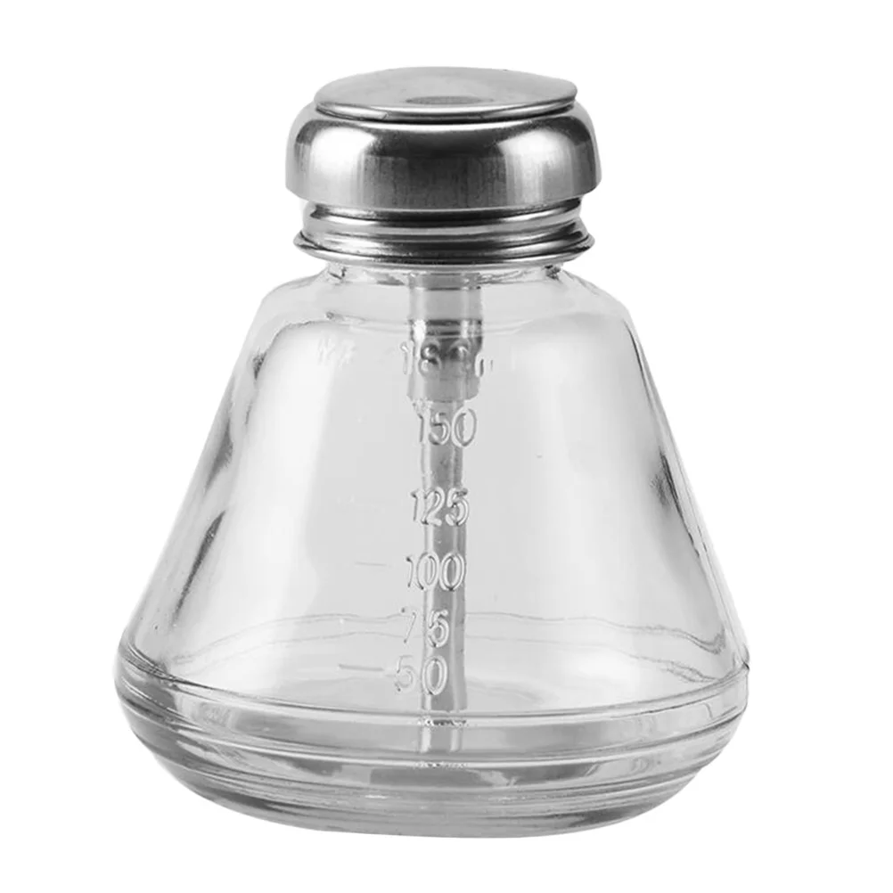 1 pz 180 ml bottiglia di liquido per unghie portatile dispenser di pressa in vetro infrangibile bottiglia di subimballaggio per uso in viaggio bottiglie per unghie