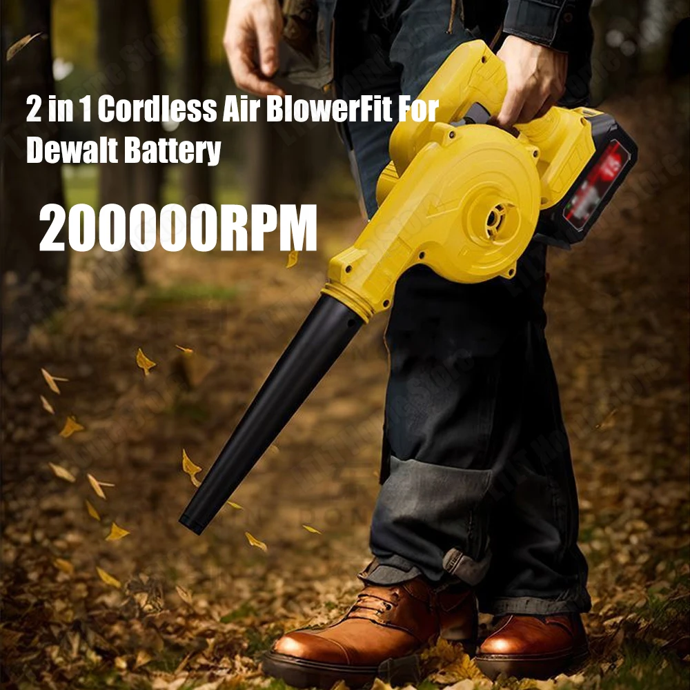 

2 в 1 Беспроводная воздуходувка и пылесос Электрический пылесос Компьютерный коллектор Листовая тряпка Электроинструменты для Dewalt 18 В 20 В Аккумулятор