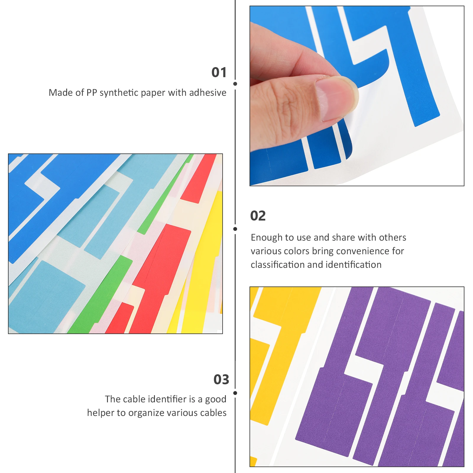 

40 Sheets Oil-proof Stickers Waterproof Label Self Adhesive Labels Self-adhesive Pp Synthetic Paper Identification