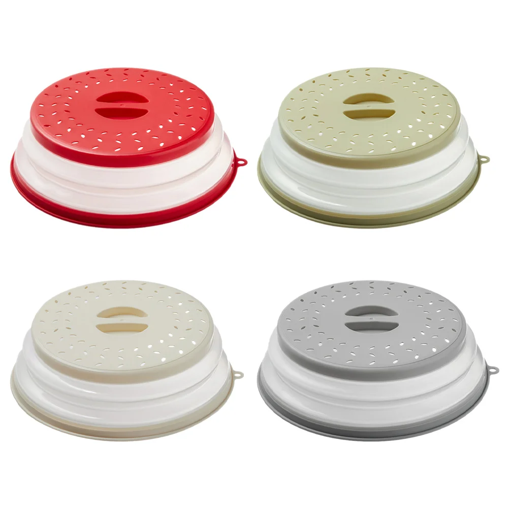 

4Pcs Microwave Food Cover Foldable Heat Resistant Splatter Guard Lid for Kitchen Use Microwave Cover Pot Lid